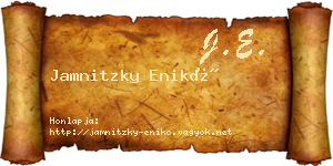 Jamnitzky Enikő névjegykártya